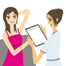 お肌の状態をチェック フローイメージ